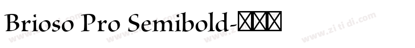 Brioso Pro Semibold字体转换